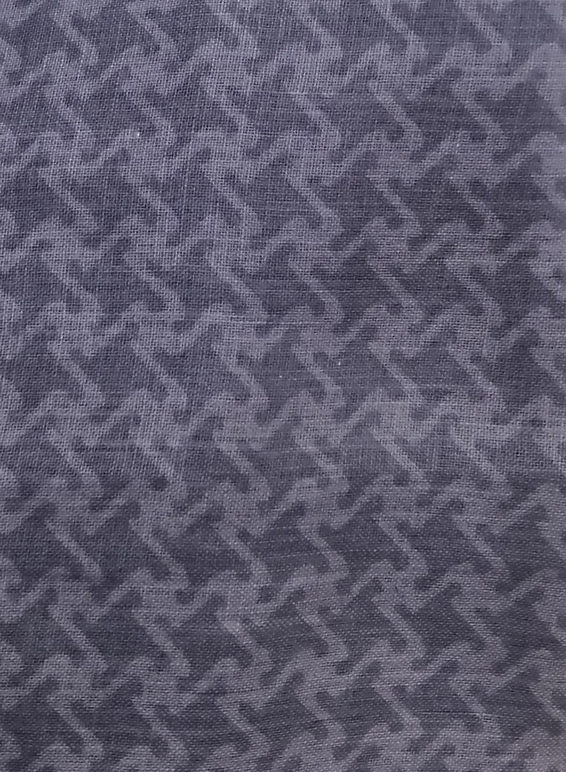 Lalele Ombré Houndstooth Linen Dress in Violet